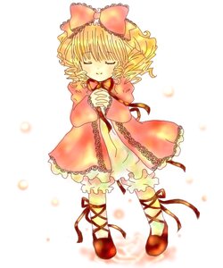 Rating: Safe Score: 0 Tags: 1girl blonde_hair bloomers bow closed_eyes dress drill_hair full_body hands_clasped hina_ichigo hinaichigo image long_sleeves own_hands_together pink_bow ribbon short_hair smile solo underwear User: admin