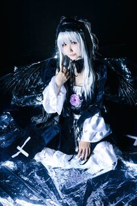 Rating: Safe Score: 0 Tags: 1girl black_dress dress flower gothic_lolita long_hair long_sleeves sitting solo suigintou User: admin
