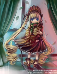 Rating: Safe Score: 0 Tags: 1girl absurdly_long_hair auto_tagged blonde_hair blue_eyes bonnet bow bowtie curtains dress drill_hair flower full_body green_bow image long_hair long_sleeves looking_at_viewer petals red_dress rose rose_petals shinku shoes solo standing twintails very_long_hair User: admin