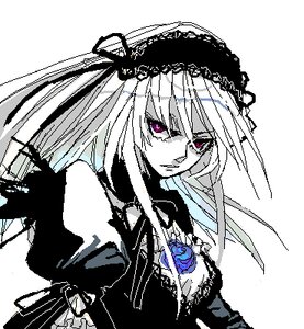 Rating: Safe Score: 0 Tags: 1girl bare_shoulders blue_flower blue_rose dress flower hairband image lolita_hairband long_hair oekaki pink_eyes rose simple_background solo suigintou upper_body white_background wings User: admin