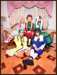 Rating: Safe Score: 0 Tags: 2girls blonde_hair curtains dress green_eyes green_hair hat multiple_boys multiple_cosplay multiple_girls pantyhose ribbon short_hair tagme User: admin