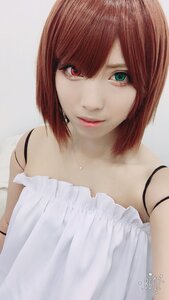 Rating: Safe Score: 0 Tags: 1girl artist_name closed_mouth heterochromia lips looking_at_viewer red_eyes short_hair signature smile solo souseiseki spaghetti_strap strap_slip striped upper_body vertical_stripes User: admin