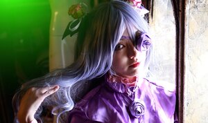 Rating: Safe Score: 0 Tags: 1girl barasuishou collar eyepatch flower hair_ornament lips long_hair nail_polish ribbon solo User: admin