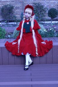 Rating: Safe Score: 0 Tags: 1girl building dress frills red_dress shinku solo stairs white_legwear User: admin