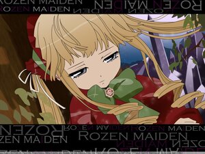 Rating: Safe Score: 0 Tags: 1girl blonde_hair blue_eyes bonnet bow bowtie dress drill_hair fake_screenshot flower green_bow image long_hair long_sleeves parody rose shinku sidelocks solo twintails upper_body User: admin