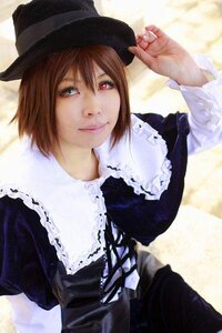 Rating: Safe Score: 0 Tags: 1girl auto_tagged black_dress black_headwear brown_hair closed_mouth dress hat heterochromia long_sleeves looking_at_viewer red_eyes short_hair smile solo souseiseki top_hat User: admin