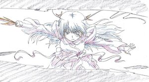 Rating: Safe Score: 0 Tags: 1girl barasuishou breasts dress hair_ribbon image long_hair looking_at_viewer monochrome ribbon solo User: admin
