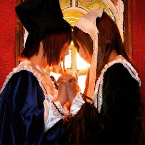 Rating: Safe Score: 0 Tags: 1girl 91076 dress frilled_sleeves frills hat long_sleeves multiple_cosplay short_hair solo tagme User: admin