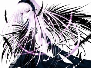 Rating: Safe Score: 0 Tags: 1girl artist_request auto_tagged bangs black_dress black_feathers black_wings cowboy_shot dress feathered_wings feathers flower frills hairband head_tilt image lolita_hairband long_hair long_sleeves looking_at_viewer looking_back multicolored_hair pink_hair rose rozen_maiden simple_background smile solo standing suigintou two-tone_hair very_long_hair white_background wide_sleeves wings User: admin