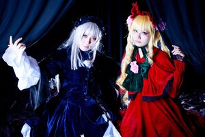 Rating: Safe Score: 0 Tags: 2girls blonde_hair blue_eyes bow curtains dress flower hairband lips long_hair long_sleeves looking_at_viewer multiple_cosplay multiple_girls pale_skin red_dress red_eyes shinku siblings sisters suigintou tagme twins white_hair User: admin