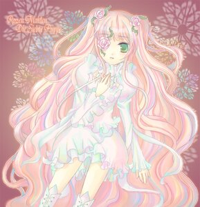 Rating: Safe Score: 0 Tags: 1girl blonde_hair boots dress flower frills gradient_hair green_eyes hair_flower hair_ornament image kirakishou long_hair long_sleeves multicolored_hair pink_hair pink_rose rose solo very_long_hair wavy_hair User: admin