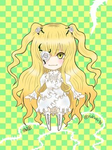 Rating: Safe Score: 0 Tags: 1girl argyle argyle_background argyle_legwear blonde_hair board_game boots checkered checkered_background checkered_floor checkered_kimono checkered_scarf checkered_skirt chess_piece chibi cross-laced_footwear diamond_(shape) dress eyepatch flower hair_flower hair_ornament honeycomb_background image kirakishou knight_(chess) long_hair perspective plaid_background rose solo thighhighs tile_floor tile_wall tiles two_side_up vanishing_point white_rose yellow_eyes User: admin
