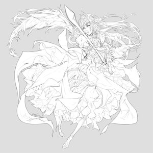 Rating: Safe Score: 0 Tags: 1girl bad_id bad_pixiv_id dress flower frills greyscale hair_ornament hairband holding holding_weapon image long_hair monochrome phriano rose rozen_maiden solo suigintou sword veil weapon wedding_dress wings User: admin