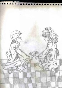Rating: Safe Score: 0 Tags: 1boy 1girl argyle argyle_background argyle_legwear board_game checkered checkered_background checkered_floor checkered_kimono checkered_scarf checkered_skirt chess_piece himekaidou_hatate hinaichigo image japanese_clothes kanaria mirror monochrome on_floor pair perspective tile_floor tiles vanishing_point User: admin