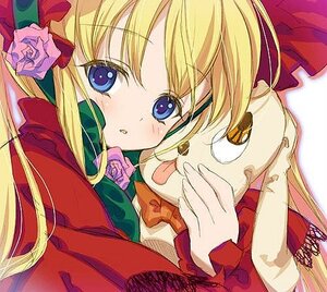 Rating: Safe Score: 0 Tags: 1girl blonde_hair blue_eyes blush bow bowtie doll dress flower hair_ribbon hat image kunkun long_hair long_sleeves looking_at_viewer lowres moriki_takeshi pink_flower pink_rose red_dress rose rozen_maiden shinku solo upper_body User: admin