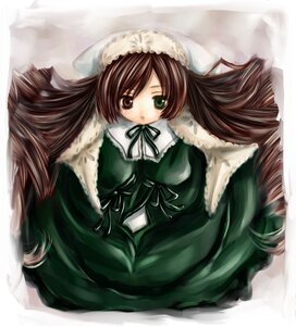 Rating: Safe Score: 0 Tags: 1girl :o brown_hair dress frills green_dress green_eyes hat heterochromia image long_hair long_sleeves looking_at_viewer red_eyes solo suiseiseki very_long_hair User: admin