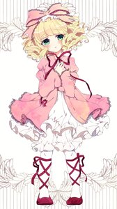 Rating: Safe Score: 0 Tags: 1girl ankle_lace-up blonde_hair blush bow cross-laced_footwear dress flower frills full_body green_eyes hina_ichigo hinaichigo image kirima_sharo leg_ribbon long_sleeves looking_at_viewer pink_bow plant puffy_sleeves ribbon shoes short_hair solo standing striped striped_background vertical_stripes wavy_hair white_legwear User: admin