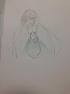 Rating: Safe Score: 0 Tags: 1girl dress hairband image long_hair megurine_luka pink_hair simple_background solo standing suiseiseki traditional_media very_long_hair User: admin
