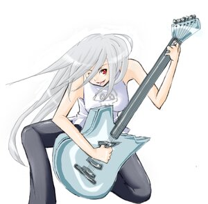 Rating: Safe Score: 0 Tags: 1girl albino bare_shoulders black_legwear dress guitar image instrument long_hair pantyhose playing_instrument red_eyes silver_hair smile solo suigintou very_long_hair white_hair User: admin