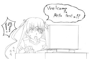 Rating: Safe Score: 0 Tags: !? 1girl barasuishou comic greyscale hair_ribbon image long_hair monochrome open_mouth ribbon shirt solo speech_bubble striped surprised sweatdrop twintails upper_body white_background User: admin