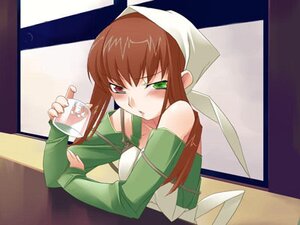 Rating: Safe Score: 0 Tags: 1girl artist_request bangs bare_shoulders blush brown_hair cup detached_sleeves green_eyes head_scarf heterochromia image long_hair long_sleeves looking_at_viewer lowres red_eyes rozen_maiden solo suiseiseki table User: admin