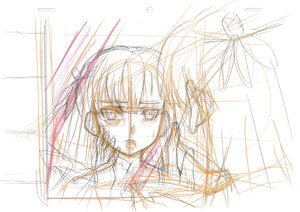 Rating: Safe Score: 0 Tags: 1girl barasuishou image long_hair monochrome power_lines school_uniform sketch solo white_background User: admin