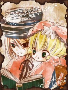 Rating: Safe Score: 0 Tags: 2girls alice_margatroid blonde_hair book green_eyes hat hinaichigo image kirisame_marisa multiple_girls open_book open_mouth pair smile souseiseki User: admin
