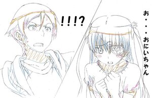 Rating: Safe Score: 0 Tags: 1boy 1girl barasuishou color_trace image jewelry long_hair monochrome open_mouth simple_background solo twintails upper_body white_background User: admin