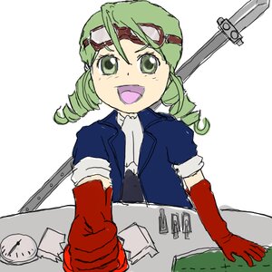 Rating: Safe Score: 0 Tags: 1girl curly_hair drill_hair elbow_gloves gloves goggles green_eyes green_hair image kanaria looking_at_viewer open_mouth red_gloves short_sleeves smile solo twin_drills white_background User: admin