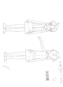 Rating: Safe Score: 0 Tags: 1girl bow doujinshi doujinshi_#140 full_body hair_bow image looking_at_viewer monochrome multiple multiple_views skirt smile standing User: admin