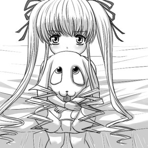 Rating: Safe Score: 0 Tags: 1girl :3 bed bed_sheet blush emphasis_lines greyscale hair_ribbon image long_hair monochrome o_o ribbon shinku solo stuffed_animal twintails very_long_hair User: admin