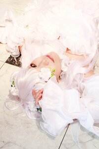 Rating: Safe Score: 0 Tags: 1girl auto_tagged close-up flower hair_ornament kirakishou lips looking_at_viewer lying nail_polish solo white_flower white_hair white_rose User: admin