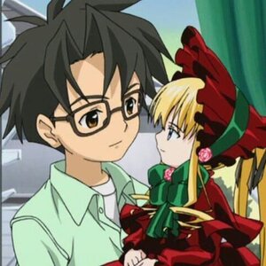 Rating: Safe Score: 0 Tags: 1boy 1girl blonde_hair blue_eyes blurry bonnet bow bowtie dress flower glasses green_bow green_neckwear image long_hair long_sleeves looking_at_another red_dress shinku solo spiked_hair upper_body User: admin