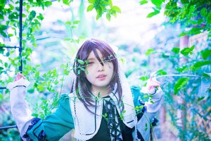 Rating: Safe Score: 0 Tags: 1girl blurry flower lips long_hair long_sleeves plant purple_hair solo suiseiseki upper_body User: admin
