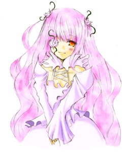 Rating: Safe Score: 0 Tags: 1girl artist_request collarbone dress eyepatch flower flower_eyepatch gloves hair_flower hair_ornament image kirakishou long_hair looking_at_viewer orange_eyes pink_hair rozen_maiden short_sleeves skirt smile solo striped upper_body v_arms vertical_stripes very_long_hair white_background white_skirt yellow_eyes User: admin