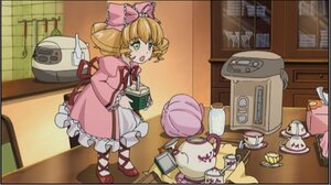 Rating: Safe Score: 0 Tags: 1girl blonde_hair bow cup dress drill_hair green_eyes hair_bow hina_ichigo hinaichigo image indoors mug open_mouth pink_bow pink_dress solo table teacup teapot User: admin