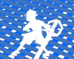 Rating: Safe Score: 0 Tags: 1girl aqua_theme blue_theme image monochrome outdoors railing shadow solo souseiseki stairs standing torii User: admin