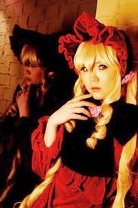 Rating: Safe Score: 0 Tags: 1girl blonde_hair blue_eyes bow dress lips long_hair long_sleeves shinku solo twintails User: admin