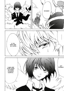 Rating: Safe Score: 0 Tags: ... 2girls auto_tagged comic doujinshi doujinshi_#11 english_text greyscale image monochrome multiple multiple_girls necktie short_hair smoke suit User: admin
