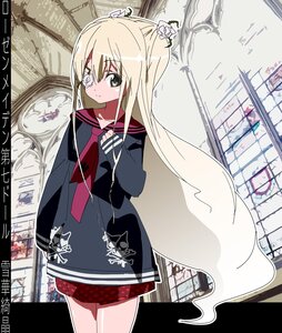 Rating: Safe Score: 0 Tags: 1girl blonde_hair eyepatch hair_ornament image kirakishou long_hair long_sleeves looking_at_viewer school_uniform serafuku skirt solo very_long_hair User: admin