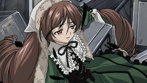 Rating: Safe Score: 0 Tags: 1girl brown_hair dress frills green_dress green_eyes heterochromia image long_hair long_sleeves looking_at_viewer red_eyes ribbon solo suiseiseki twintails very_long_hair User: admin
