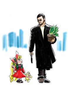 Rating: Safe Score: 0 Tags: 1boy 1girl artist_request beard blonde_hair coat dress facial_hair gun handgun image kunkun leon_the_professional mustache necktie parody pistol plant rozen_maiden shinku solo sunglasses suppressor weapon User: admin