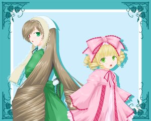 Rating: Safe Score: 0 Tags: 2girls blonde_hair border bow dress drill_hair flower frills green_eyes hina_ichigo hinaichigo image long_hair long_sleeves looking_at_viewer multiple_girls open_mouth pair pink_bow pink_dress rose suiseiseki twins very_long_hair User: admin
