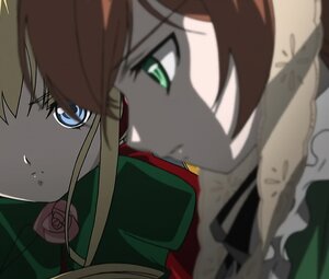 Rating: Safe Score: 0 Tags: 2girls blonde_hair blue_eyes blurry blurry_background blurry_foreground depth_of_field green_eyes image jacket military_uniform multiple_girls pair ribbon shinku short_hair suiseiseki uniform User: admin