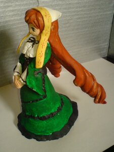Rating: Safe Score: 0 Tags: 1girl doll dress green_dress green_eyes head_scarf long_hair long_sleeves orange_hair photo solo suiseiseki very_long_hair User: admin