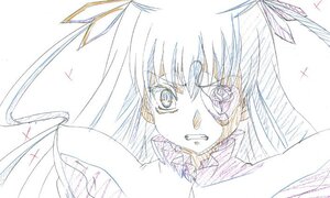 Rating: Safe Score: 0 Tags: 1girl auto_tagged barasuishou hair_ribbon heterochromia image long_hair looking_at_viewer ribbon simple_background solo tears white_background User: admin