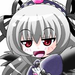 Rating: Safe Score: 0 Tags: 1girl black_dress blush dress eyebrows_visible_through_hair grey_hair image mosaic_censoring open_mouth pixel_art puffy_sleeves red_eyes solo suigintou User: admin