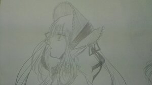 Rating: Safe Score: 0 Tags: 1girl bangs bow from_side hair_bow hair_tubes hakurei_reimu image long_hair monochrome profile shinku solo traditional_media User: admin