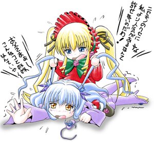 Rating: Safe Score: 0 Tags: 2girls all_fours bangs barasuishou blonde_hair blue_eyes blue_hair blush bonnet boots bow bowtie brooch dress drill_hair eyepatch eyepatch_removed flower flying_sweatdrops grabbing_another's_hair hair_flower hair_ornament hair_ribbon high_heel_boots high_heels holding image imai_kazunari jewelry long_hair long_sleeves lying multiple_girls on_stomach open_mouth pair purple_dress red_shirt ribbon rose rozen_maiden shinku shirt sitting sitting_on_person tears translated trembling twintails two_side_up very_long_hair white_legwear yellow_eyes User: admin