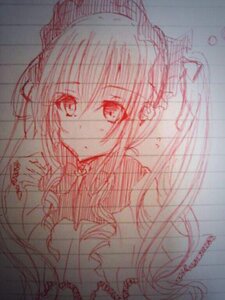 Rating: Safe Score: 0 Tags: 1girl image long_hair magical_girl monochrome sakura_kyouko shinku sketch solo traditional_media User: admin